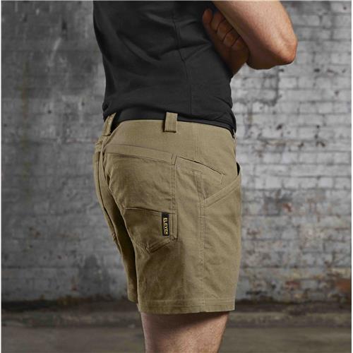 E1210 Khaki 4 Inch Chizeled Short On Body