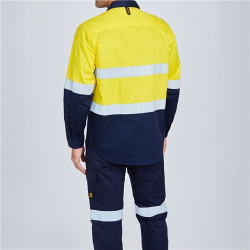 E1300ST Hi Vis Spliced Evolution Drill Shirt with Tape 