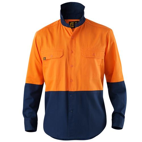 E1300S Hi Vis Spliced Evolution Drill Shirt 