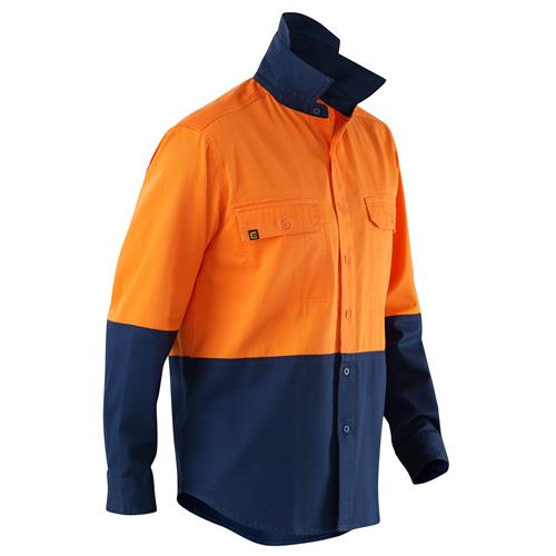 E1300S Hi Vis Spliced Evolution Drill Shirt 