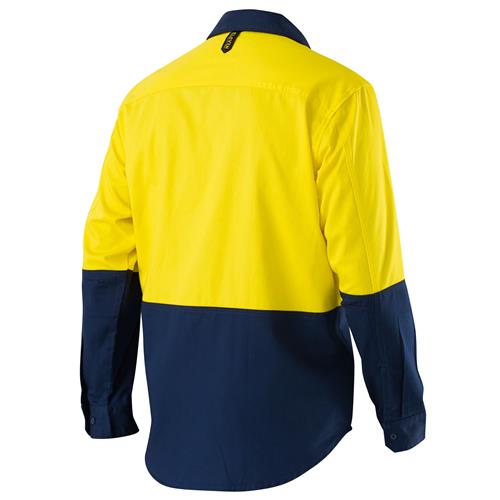 E1300S Hi Vis Spliced Evolution Drill Shirt 