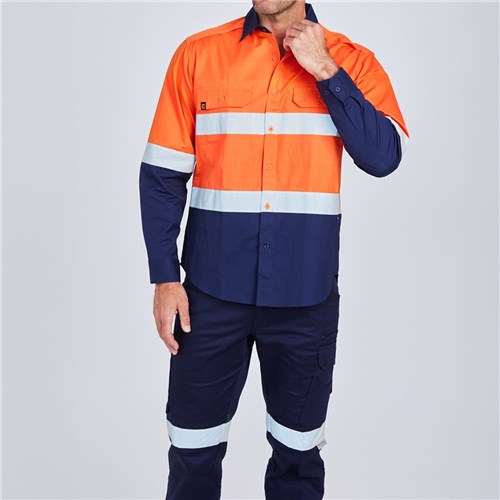 E1370ST Hi Vis AeroCool Shirt with Tape  Orange