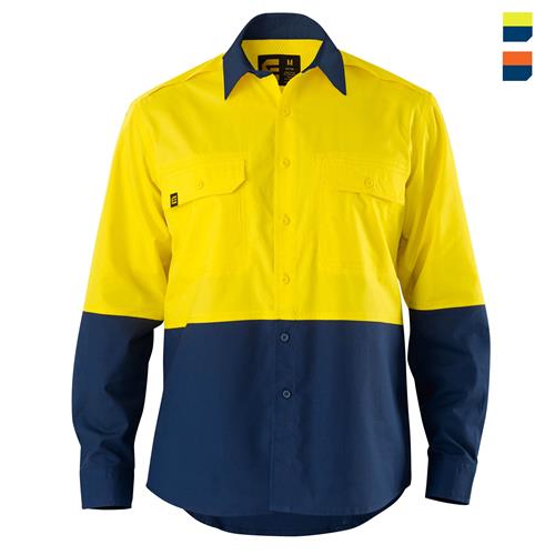 E1370S Hi Vis Spliced AeroCool Shirt