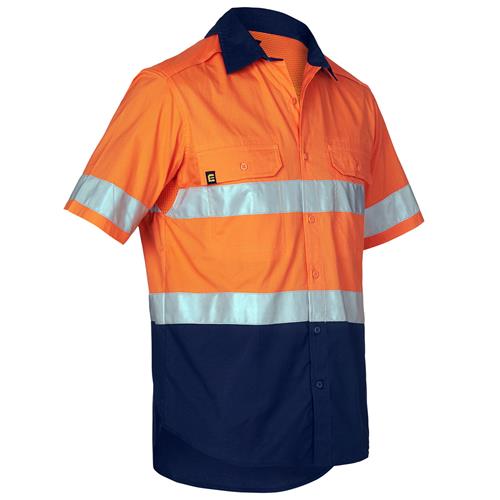 Hi Vis AEROCOOL Spliced Shirt with Reflective Tape S/S