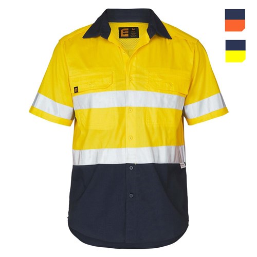 Hi Vis AEROCOOL Spliced Shirt with Reflective Tape S/S