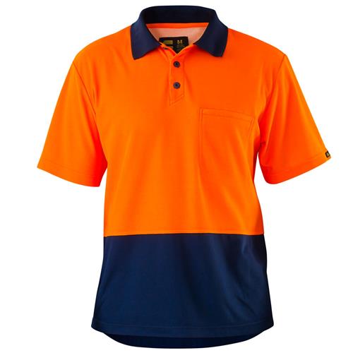 E1403S Hi Vis Cotton Backed Polo Shirt