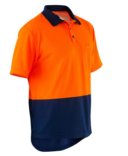 E1403S Hi Vis Cotton Backed Polo Shirt 