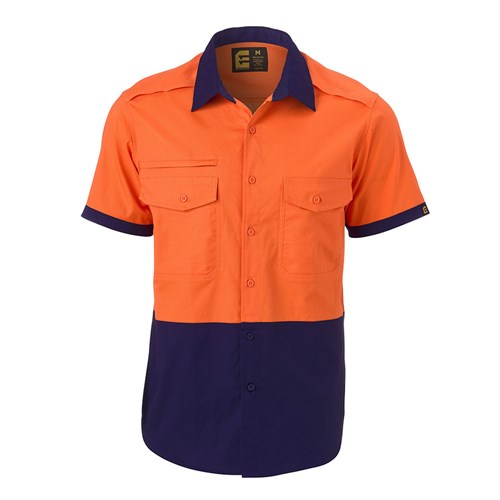 Hi Vis Cotton Ripstop S/S Shirt