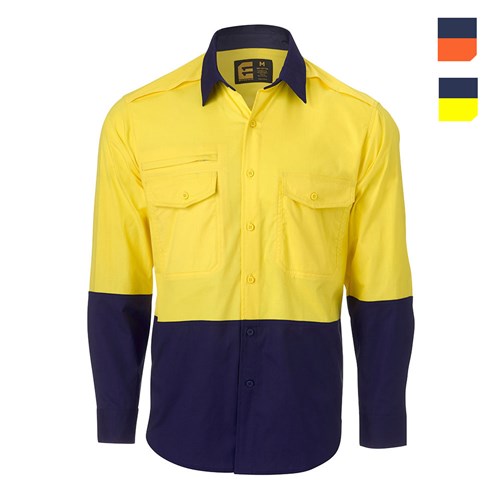 Hi Vis Cotton Ripstop L/S Shirt