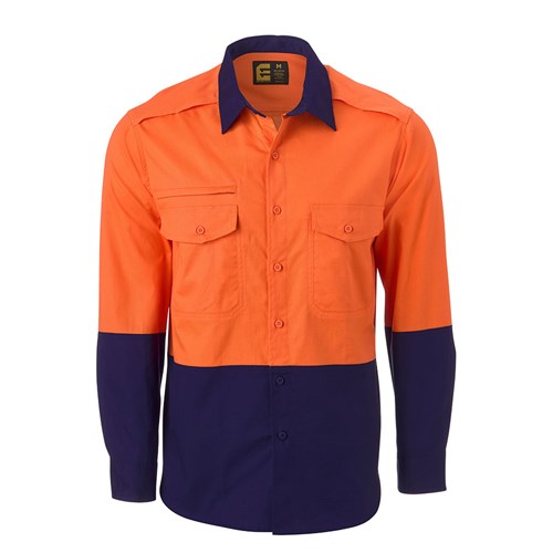 Hi Vis Cotton Ripstop L/S Shirt