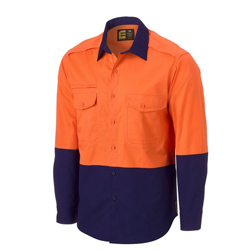 Hi Vis Cotton Ripstop L/S Shirt