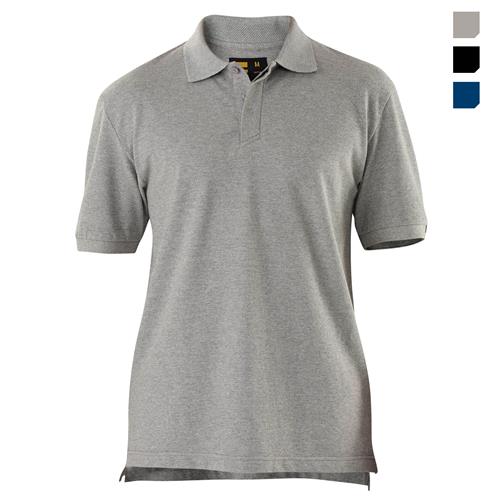 E1453 Grey Marle Cotton Polo Shirt 