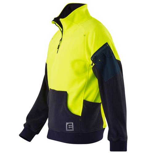 E1500S Hi Vis Qtr Zip Polar Fleece Jumper