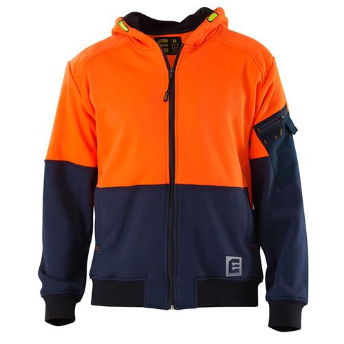 Evolution Hi Vis Hoodie - Orange Navy