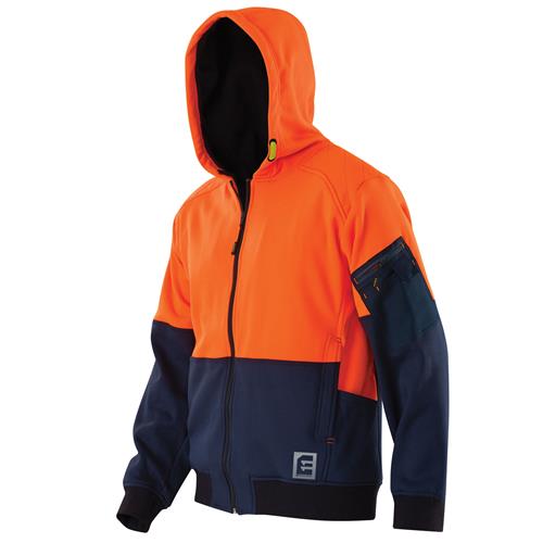 Evolution Hi Vis Hoodie - Orange Navy