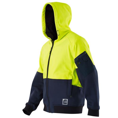 Hi Vis Evolution Hoodie - Yellow Navy