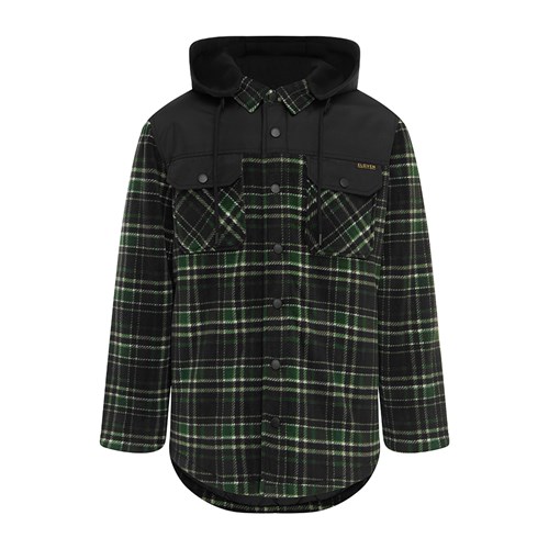Polar Fleece Jacket - Black/Olive Check