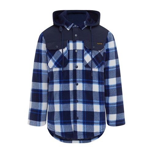 Polar Fleece Jacket - Navy/Blue Check