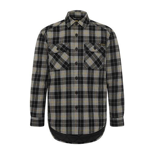 Quilted Flannel Shacket - Black Yellow