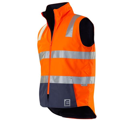 E1830ST Hi Vis Spliced Reversible Vest with Tape
