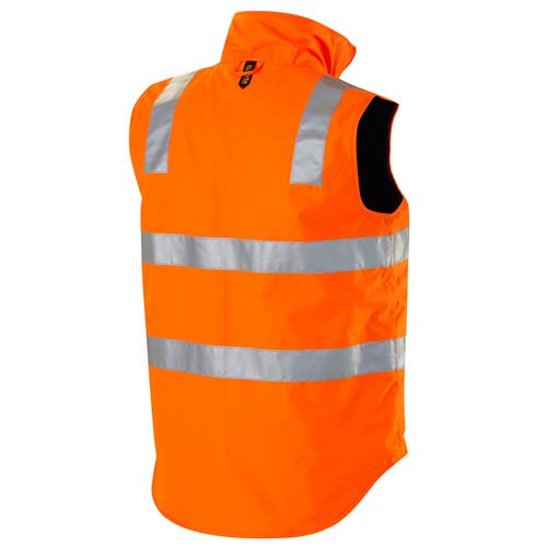 E1830ST Hi Vis Spliced Reversible Vest with Tape