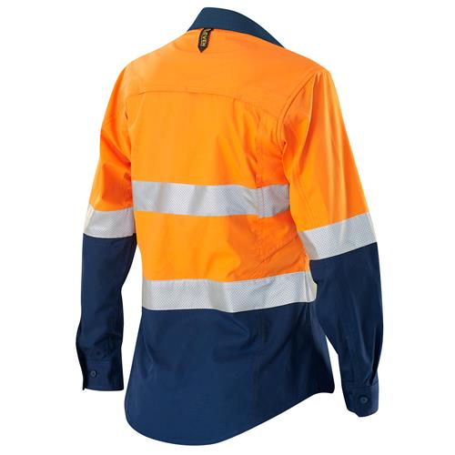 E2370ST Women's Hi Vis AeroCool Shirt with Perforated Tape