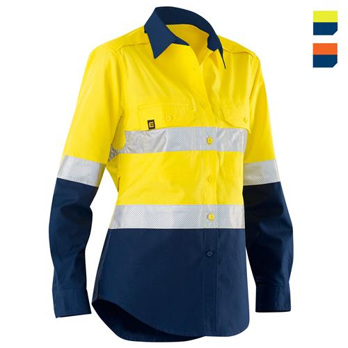 E2370ST Women's Hi Vis AeroCool Shirt with Perforated Tape