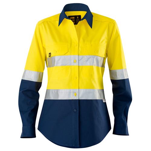 E2370ST Women's Hi Vis Aerocool Shirt with Perforated Tape