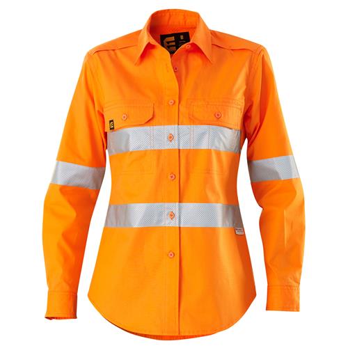 E2370T Women's Hi Vis Aerocool Shirt with Perforated Tape