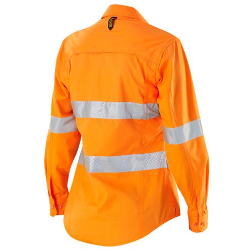 E2370T Women's Hi Vis Aerocool Shirt with Perforated Tape